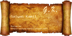 Galyas Kamil névjegykártya